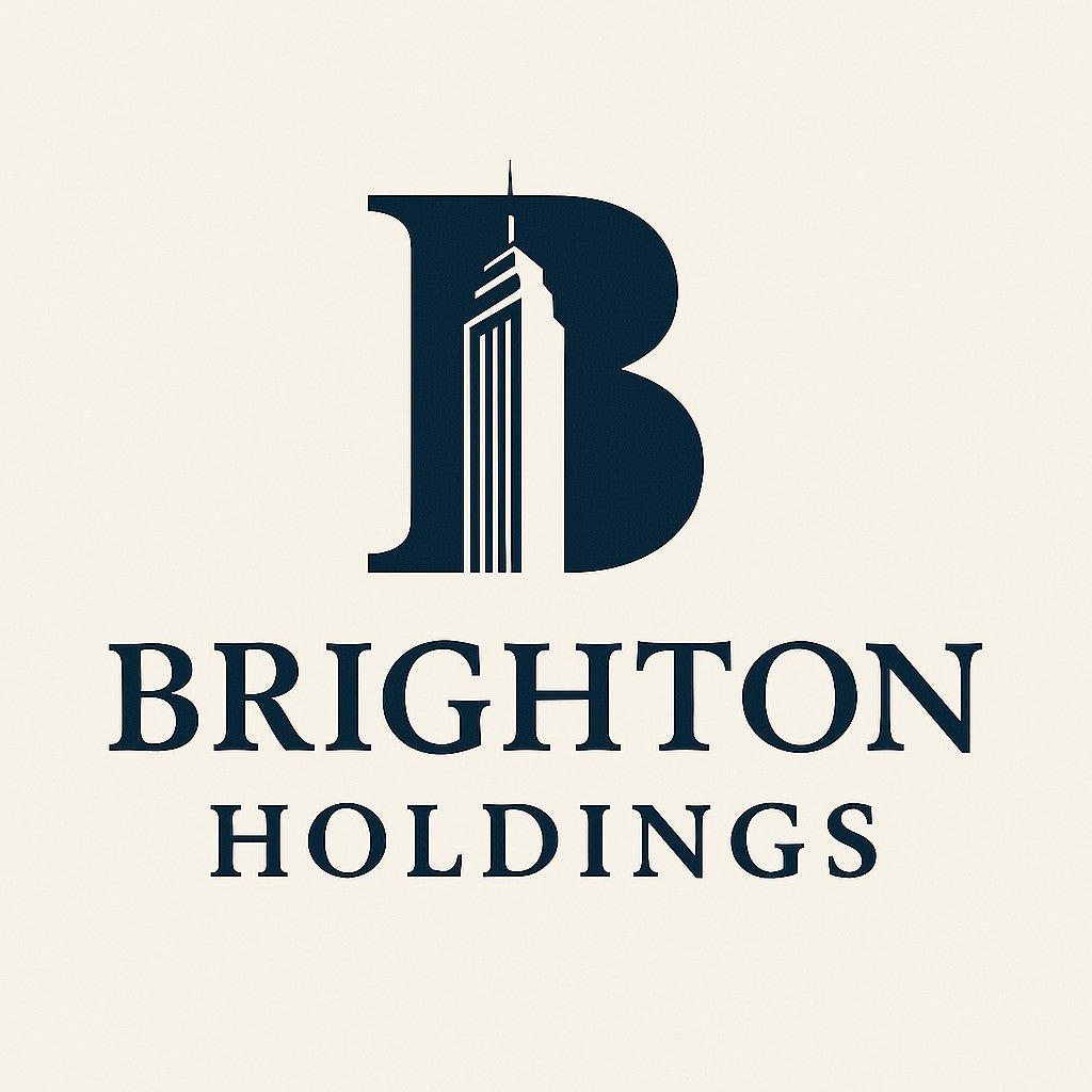 Brighton Holdings logo with a skyscraper rising inside the letter B. The Legend of Mara Flores.